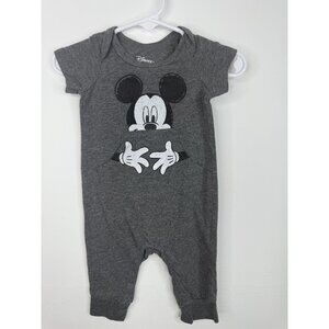 Disney Baby Grey Mickey Mouse One Piece - Size 3-6 months
